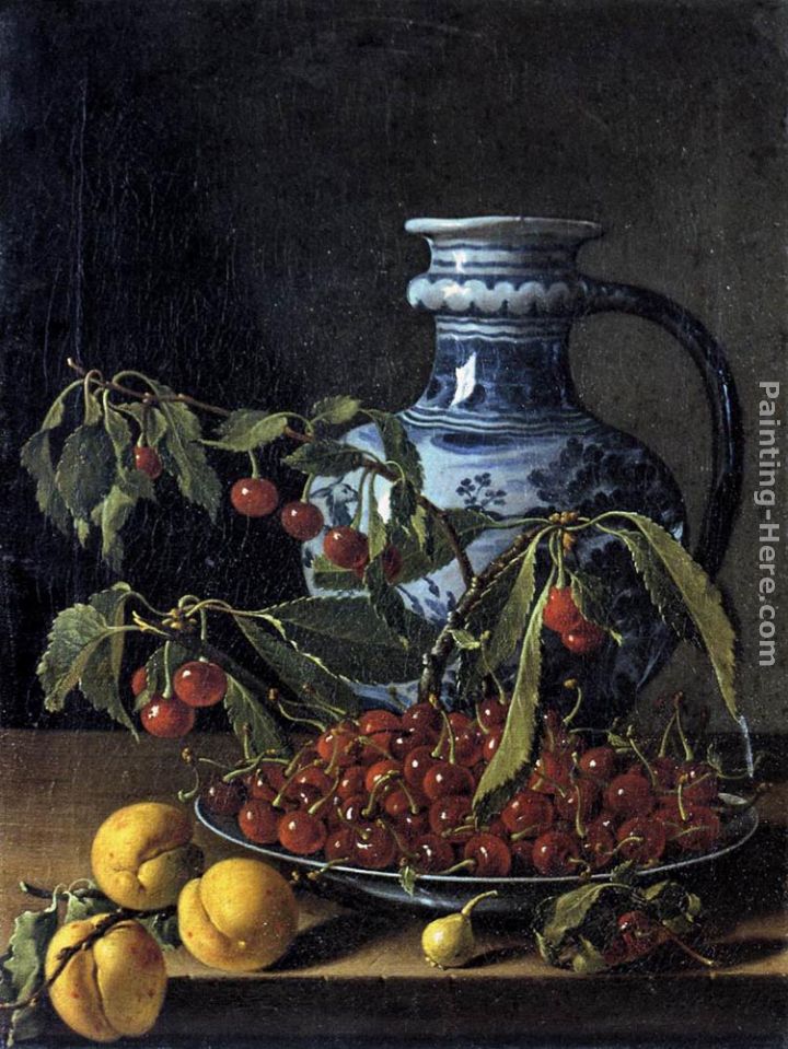 Still-Life with Fruit and a Jar painting - Luis Melendez Still-Life with Fruit and a Jar art painting
